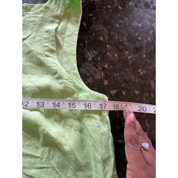 A New Day Sleeveless Lime Green Linen A-Line Dress Size Small NWT - Picture 5 of 11